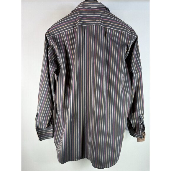 Taylor Byrd Button Down Striped Shirt, Men’s Size XL, Pattern Inner Collar - Picture 7 of 13